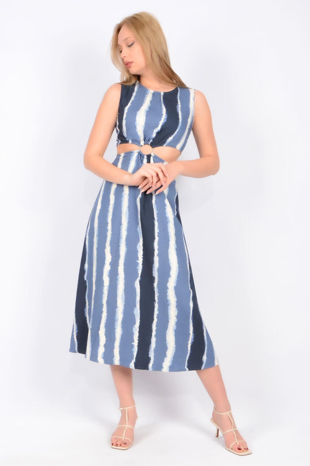 Tie and dye midi dress